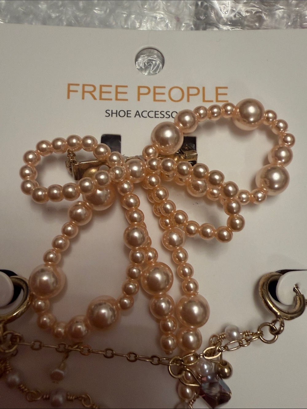 Free People Pink Pearl Bow & Mixed Charms Set - Picture 6 of 8